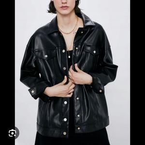 Zara faux leather jacket